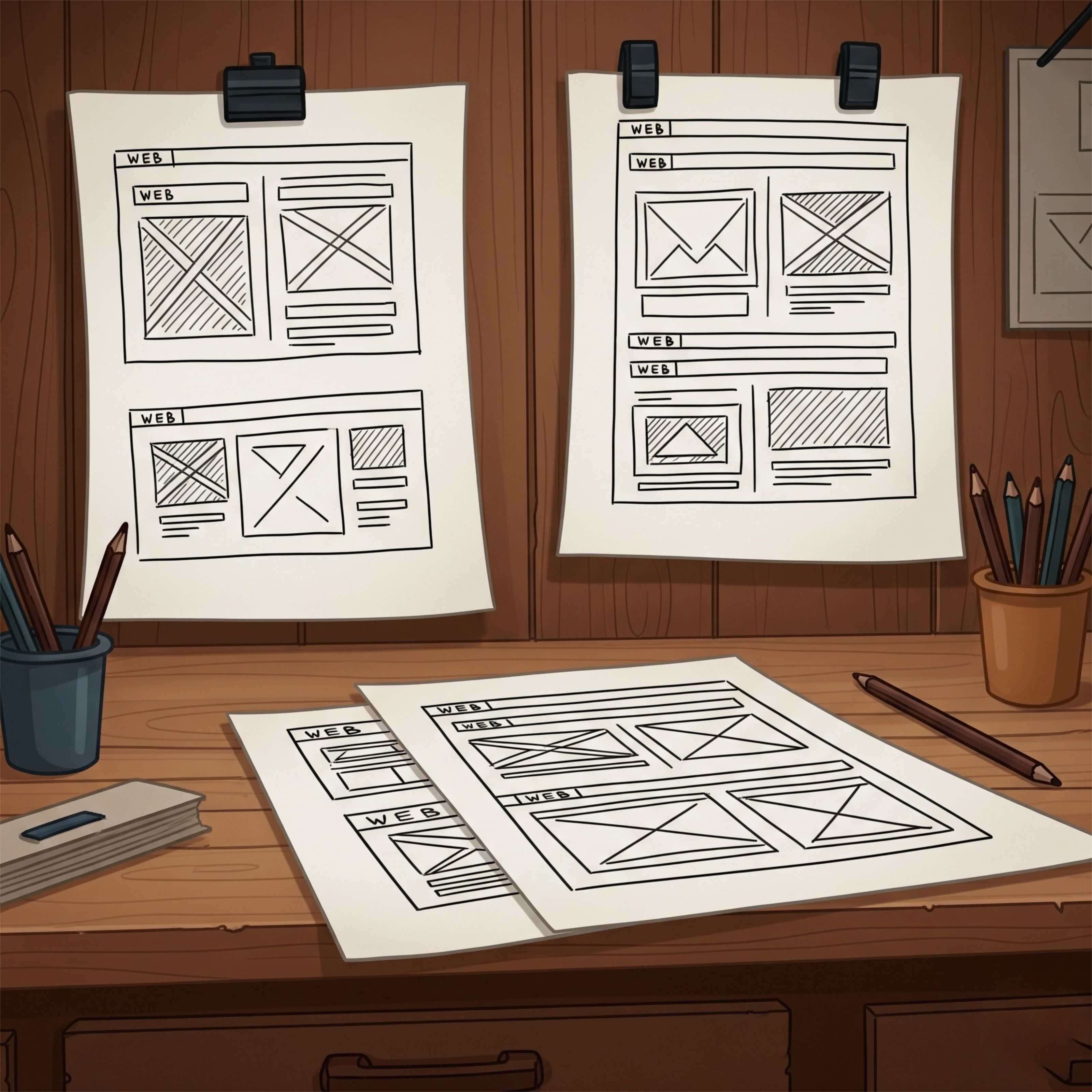 Bocetos de diseño web